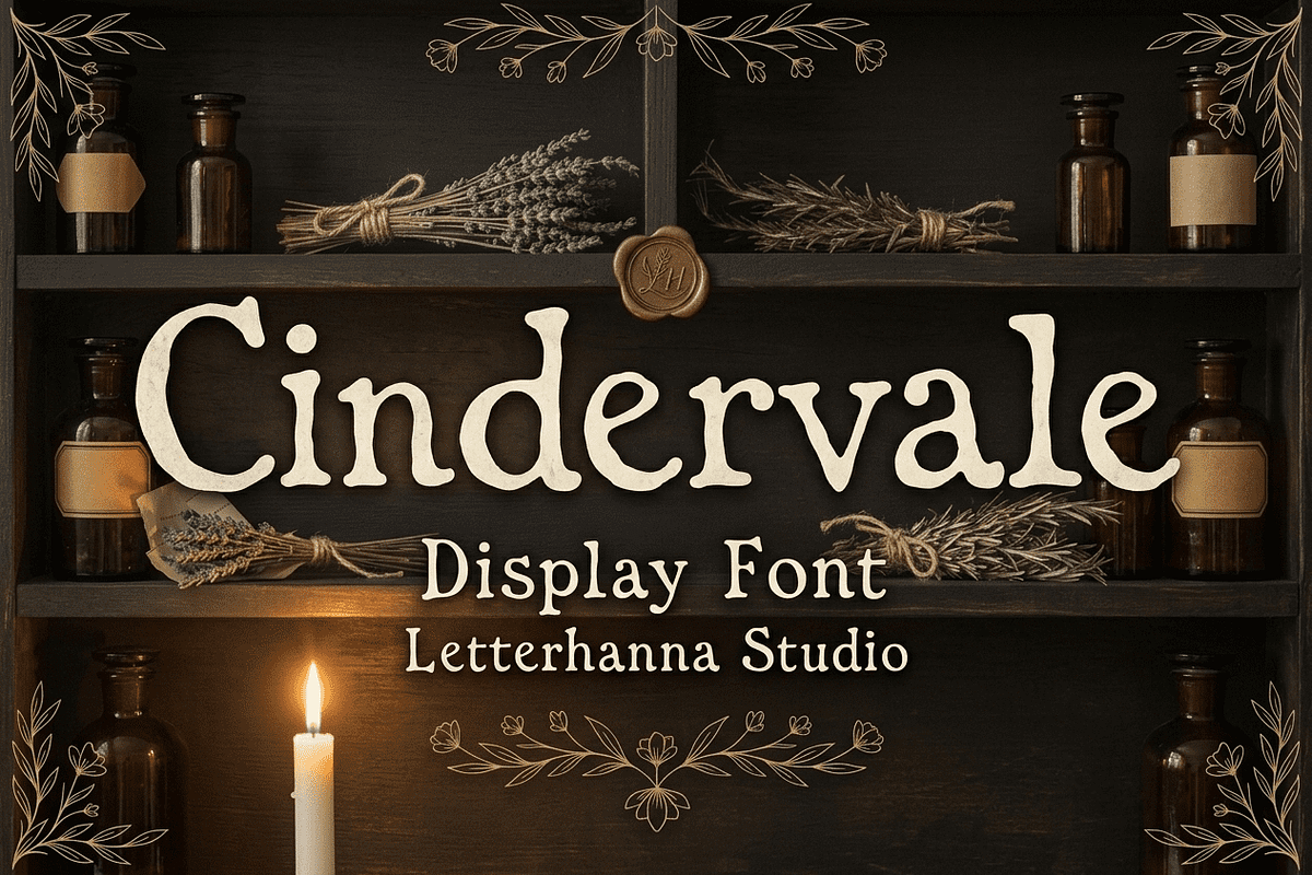 Cindervale Font, a Handwritten Font by Letterhanna Studio (Photo 1 of 8)