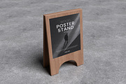 Wood Poster Stand Mockup, a Product Mockup by xavier_studio (Thumbnail 2 of 5)