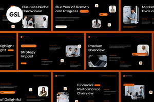 Black Annual Report Google Slide, a Presentation Template by graphicook