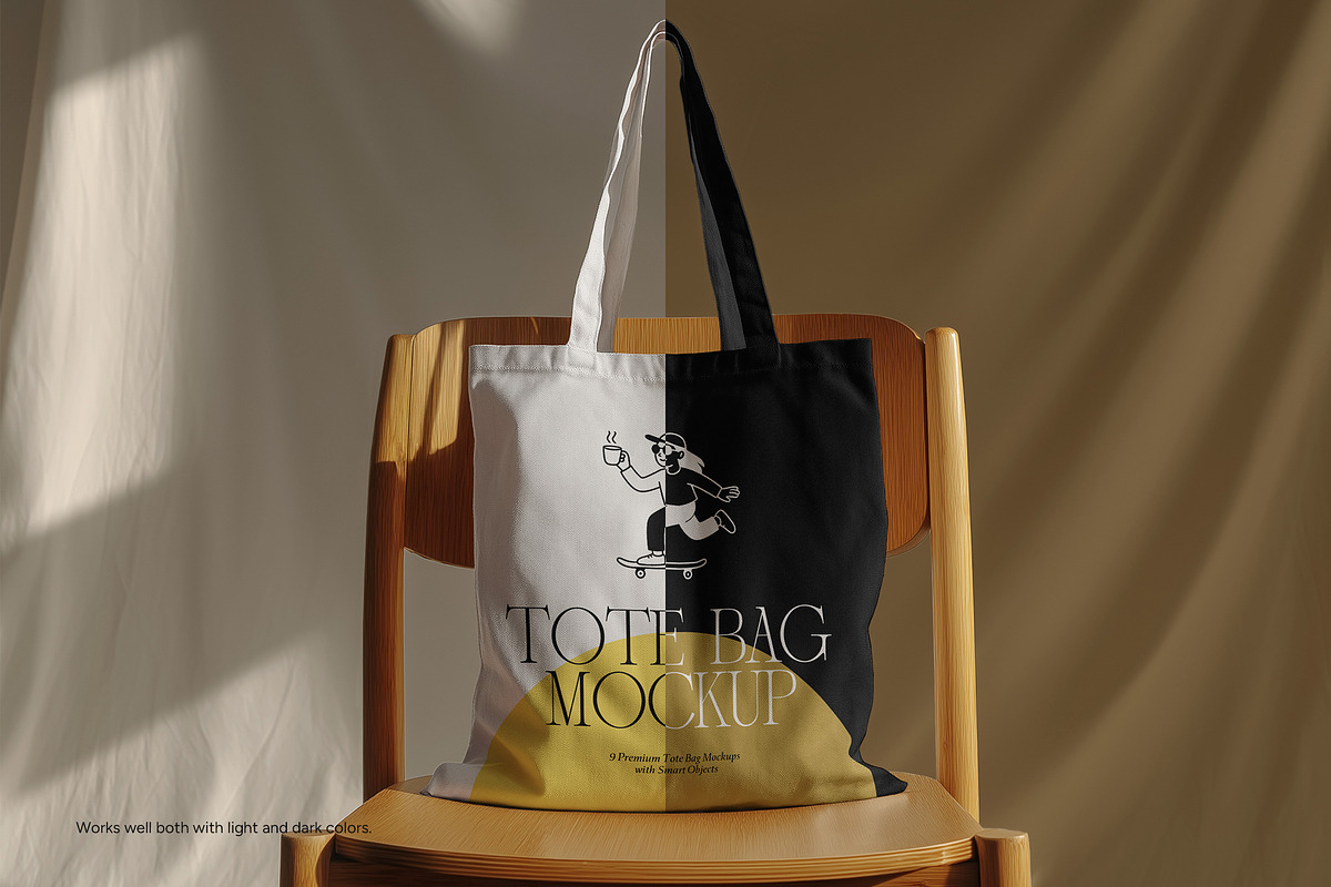 Tote Bag Mockup Bundle, a Merchandise Mockup by Wildfield Studio (Photo 5 of 8)