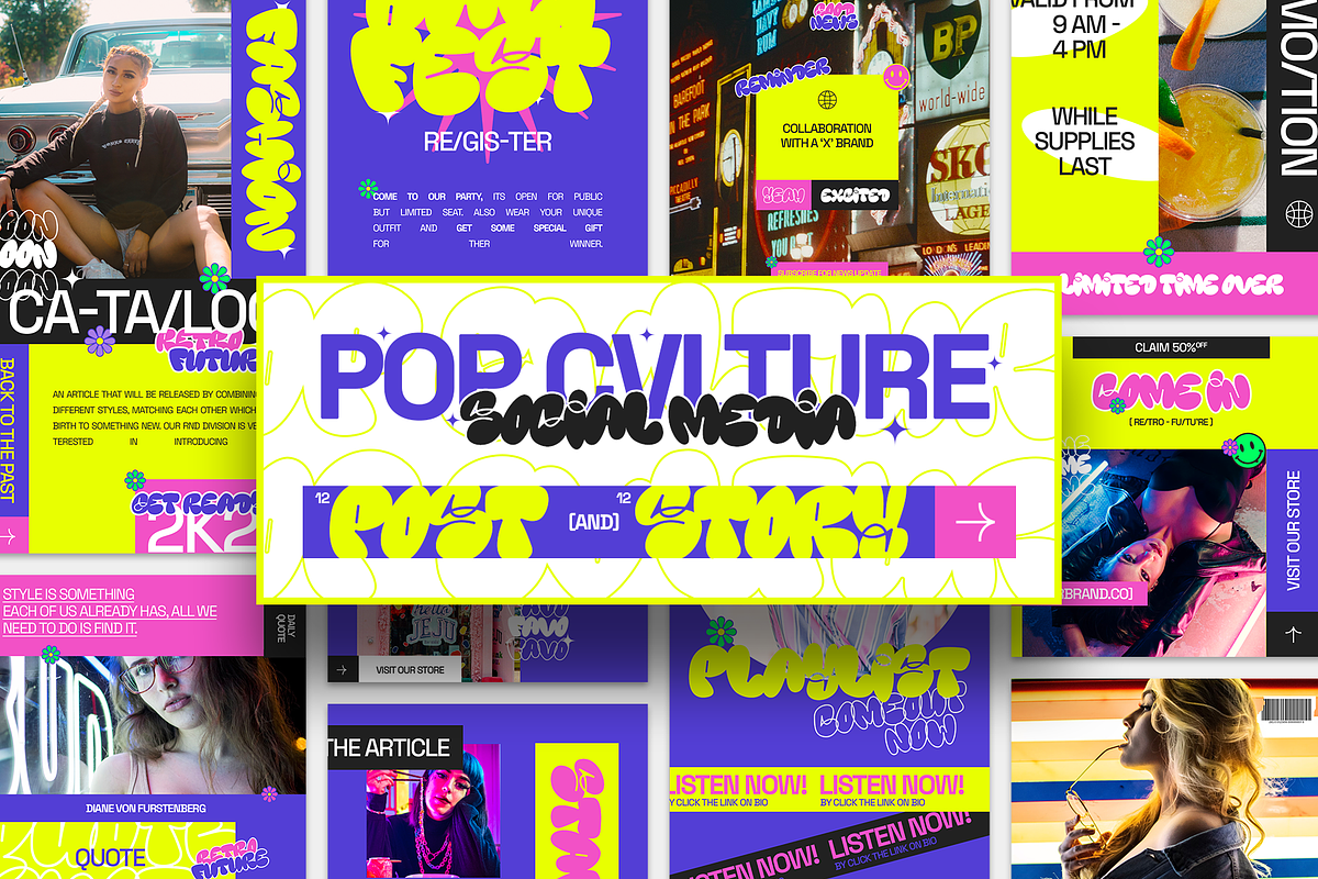 Pop Cult - Instagram Template, a Social Media Template by Sixtysix Labs (Photo 1 of 6)