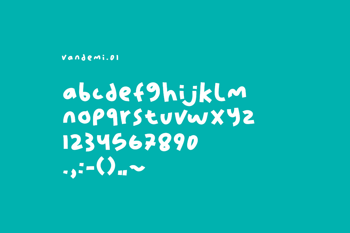 Vandemi Handwritten font preview 4