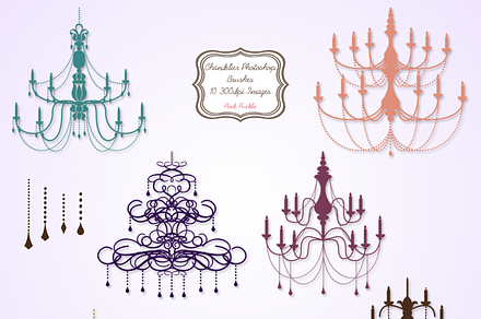 Chandelier Photoshop Brushes 2