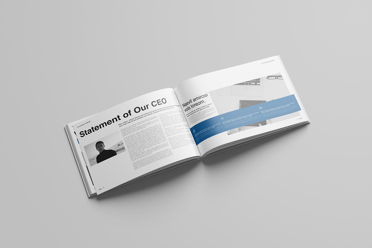Annual Report Template Landscape, a Brochure Template by DesignCrest (Photo 7 of 13)