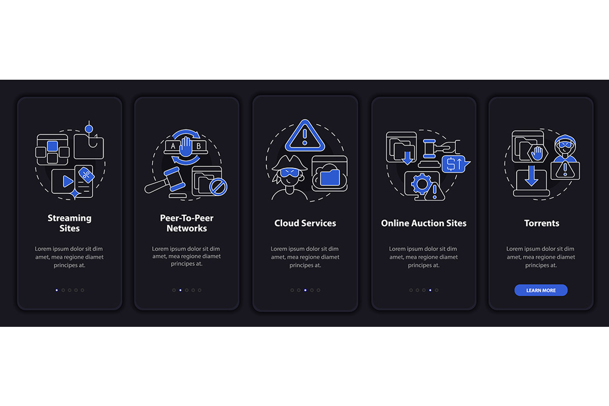 Sources of pirated content app page, a Templates & Theme by IMG Visuals