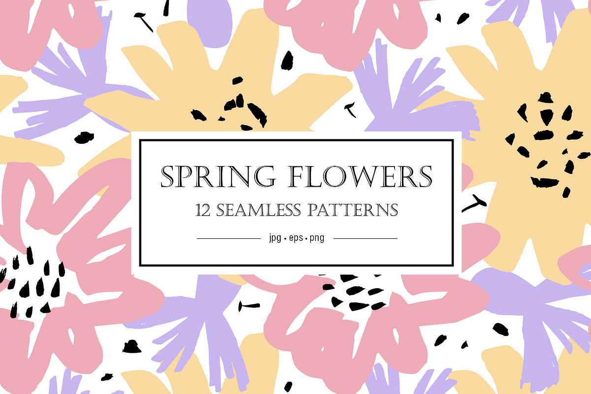 Spring flowers. Patterns collection, a Pattern Graphic by Maru_art (Photo 1 of 13)