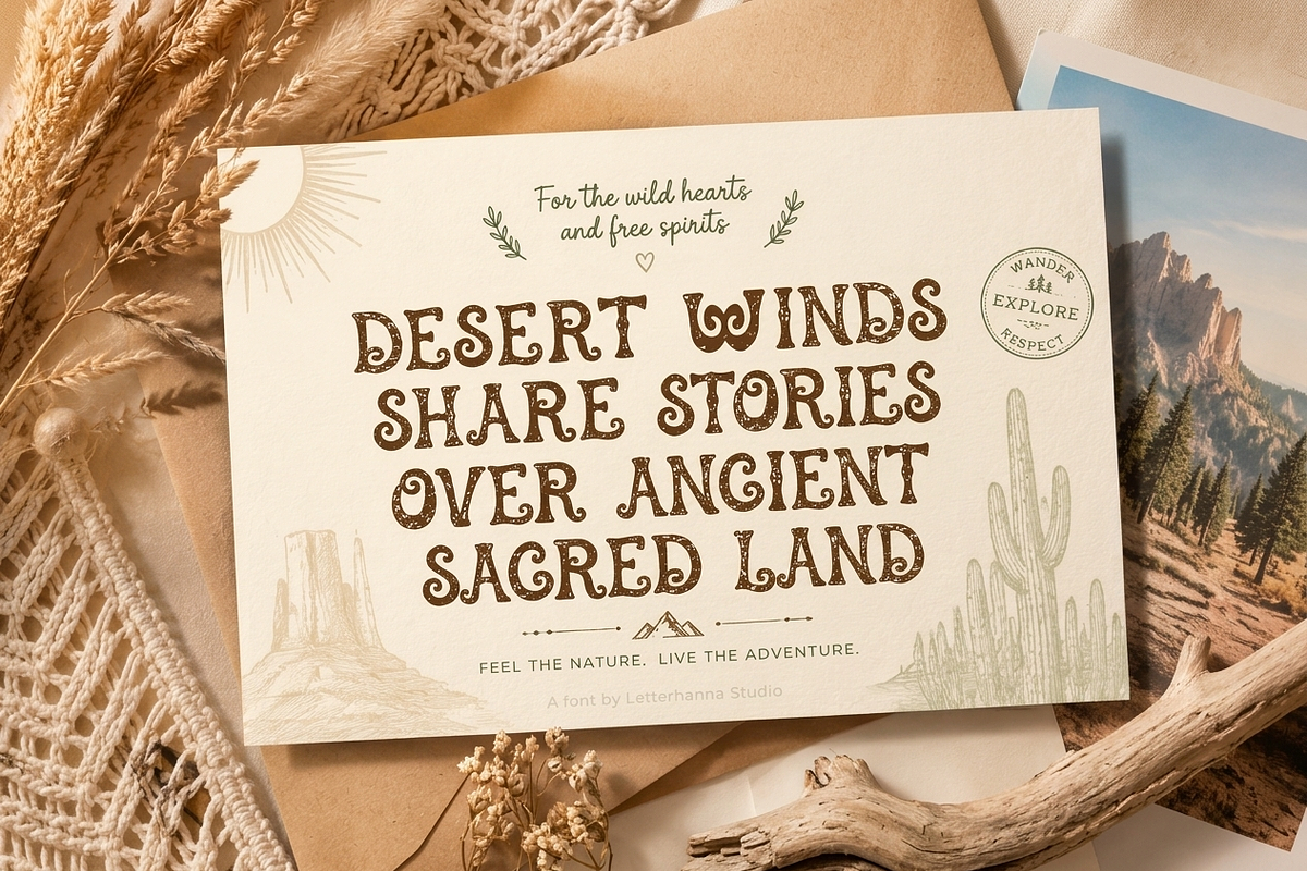 Paduloki : Ethnic Swirly Font, a Handwritten Font by Letterhanna Studio (Photo 9 of 9)