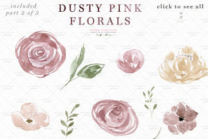 Pink Mauve Floral Wreath Clipart PNG