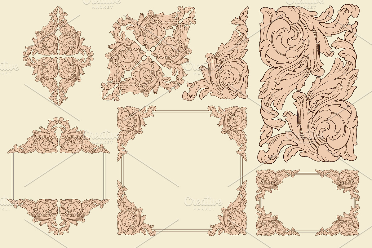 Decorative frames and borders svg, a Decorative Illustration by Samira (Photo 5 of 7)