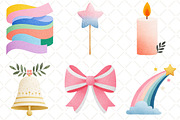 Happy New Year Clipart, an Illustration by Black Bird Studio (Thumbnail 2 of 6)