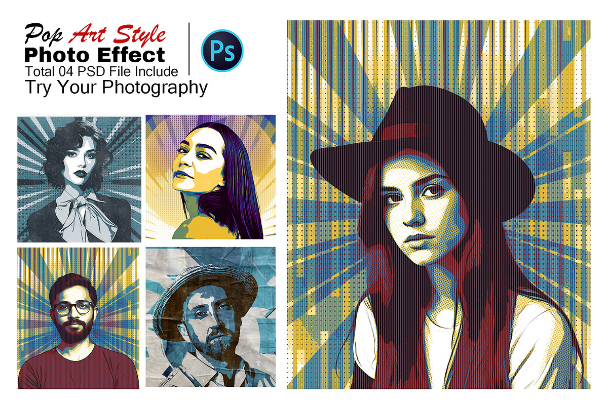 Photoshop Pop Art Style Photo Effect, an Action Add-On by Photoshop Action (Photo 1 of 17)