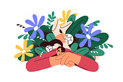 People holding flower bouquets set, a Person Illustration by Good Studio (Thumbnail 8 of 16)