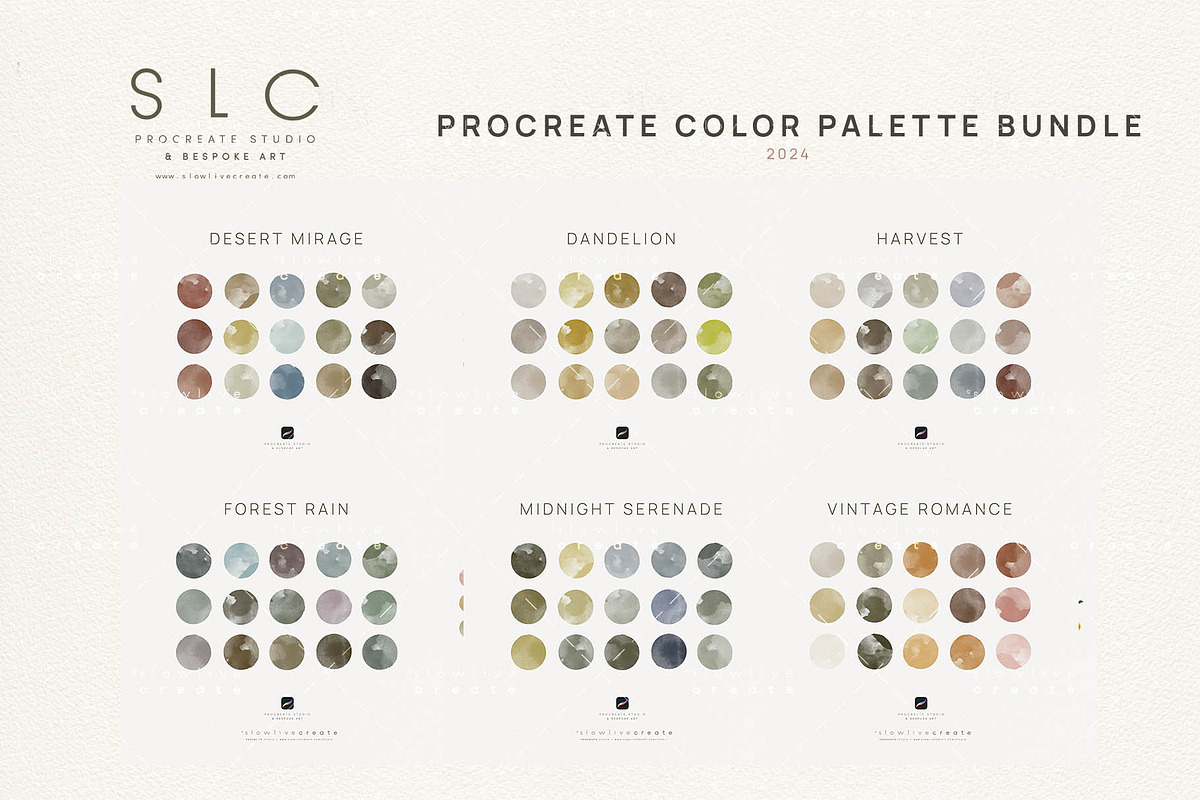 17 Procreate Color Palette - BUNDLE, a Palette Add-On by slowlivecreate (Photo 5 of 7)