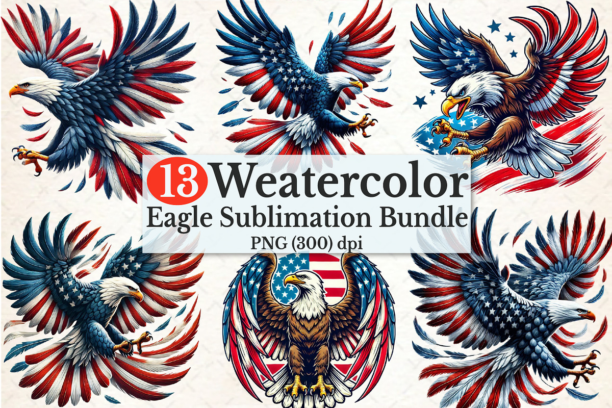 4th of July American Eagle Clipart, a Seasonal Illustration by Rose Art (Photo 1 of 6)