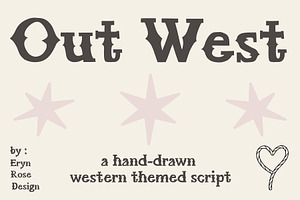 Out West, Multi-Lingual Western Font