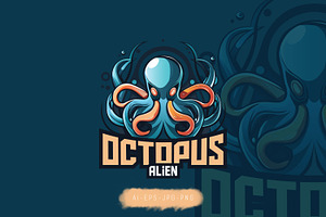 Octopus Alien Mascot