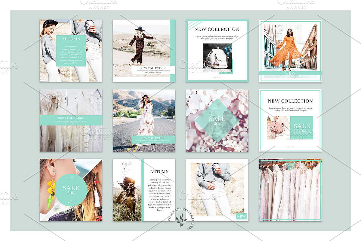 Instagram / Fashion Social Pack, a Social Media Template by Blossom (Photo 5 of 6)