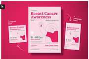 Breast Cancer Awareness Flyer, a Flyer Template by Neermana (Thumbnail 1 of 4)
