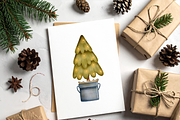 Christmas Geese - Clipart&Patterns, a Seasonal Illustration by Yevsikova_illustrations (Thumbnail 7 of 11)
