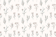 Hand drawn flowers set and seamless, a Decorative Illustration by Good Studio (Thumbnail 4 of 11)