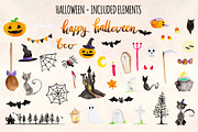 Happy Halloween 42 Cute Elements, a Seasonal Illustration by Violet LeBeaux (Thumbnail 1 of 3)