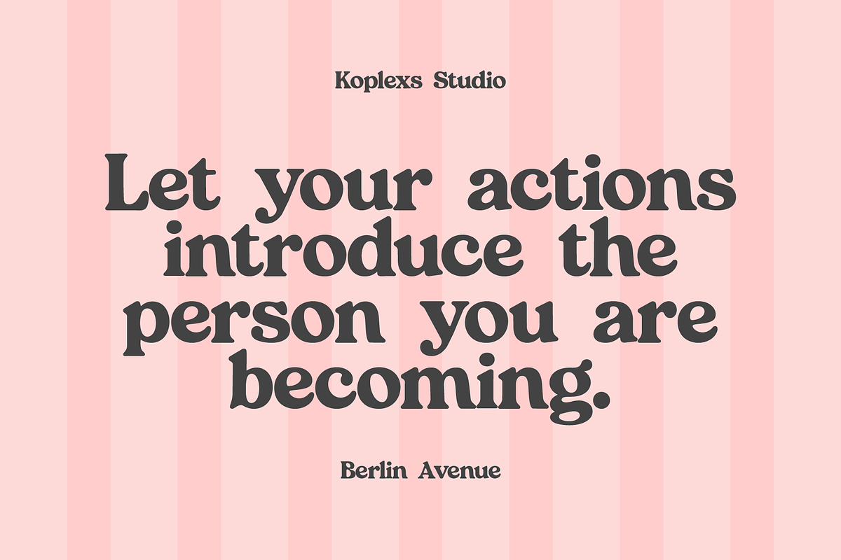 Berlin Avenue | Retro Serif Font, a Serif Font by Koplexs Studio (Photo 2 of 10)