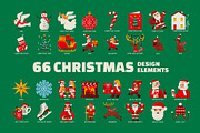 66 Christmas Design Elements, a Food Illustration by monkik (Thumbnail 1 of 16)