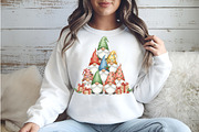 Little Christmas Tree Gnomes Png, an Illustration by Watercolor design (Thumbnail 3 of 5)