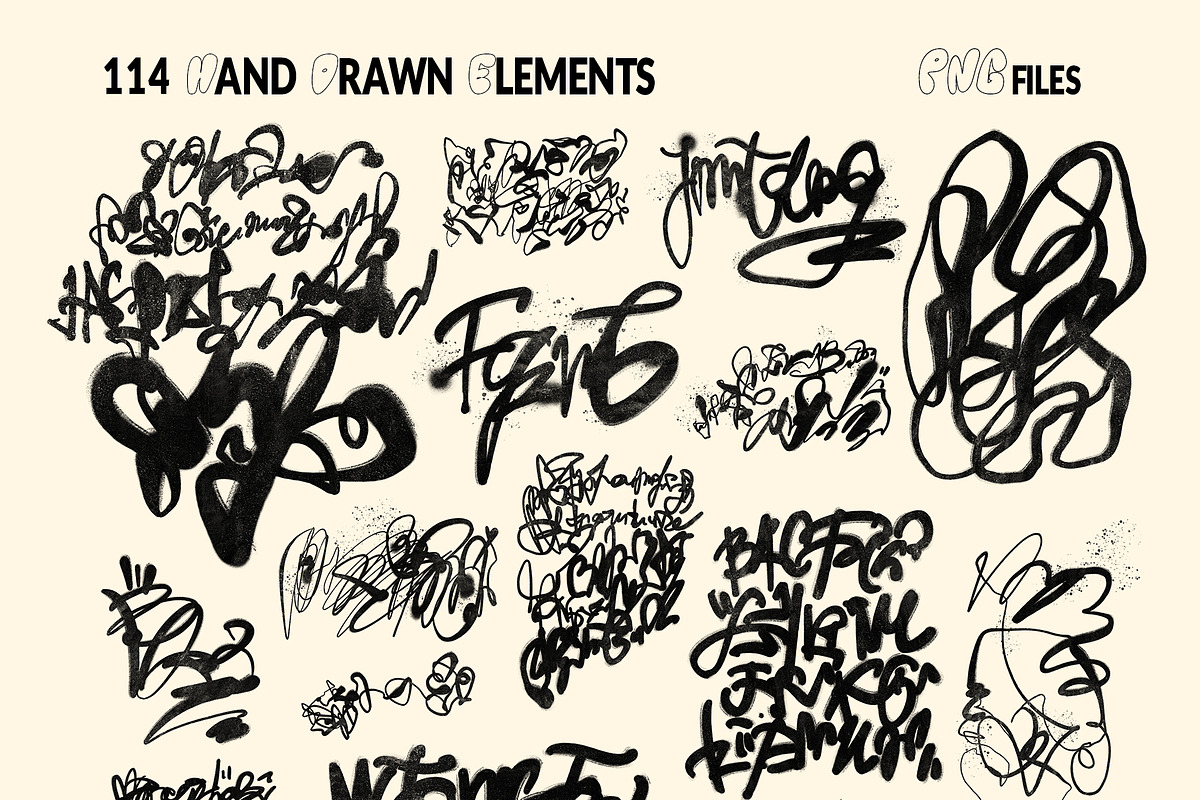 Graffiti Art & Grunge PNG Overlays, an Object Graphic by Oksana Trygub (Photo 10 of 19)