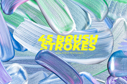 45 Shiny Glaze Paint Brush Stroke, an Object Graphic by smishura