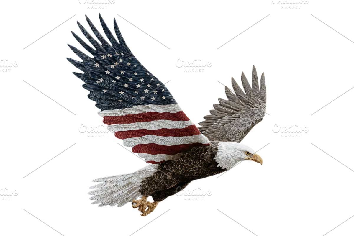 Eagle Clipart 4th of July, a Graphic by VetalStock
