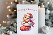 Christmas Kittens Clipart Bundle., an Animal Illustration by GalaDesign03 (Thumbnail 6 of 6)