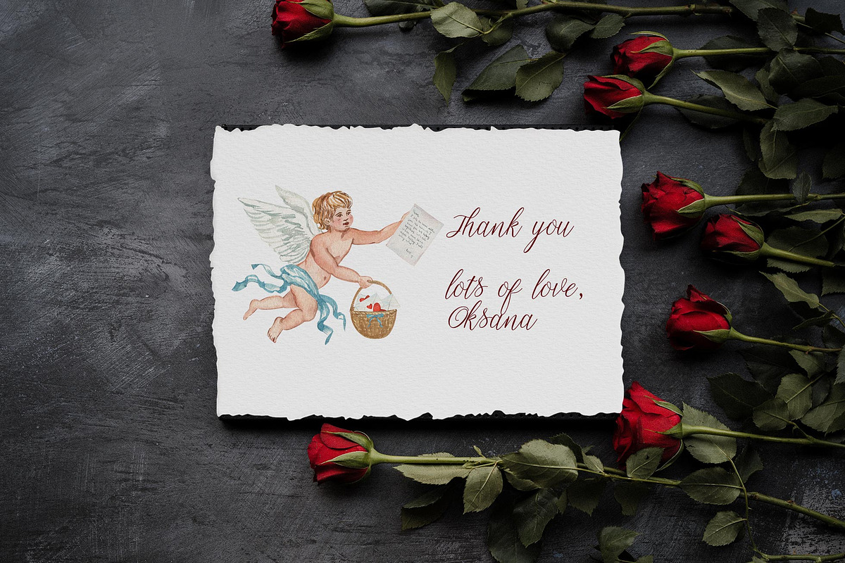 Forget-me-not Antique Valentine, a Seasonal Illustration by Catch the Dream Art (Photo 10 of 10)