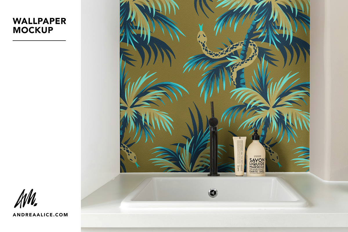 Wallpaper Mockup - Bathroom Sink, a Household Mockup by Andrea Muller (Photo 6 of 7)