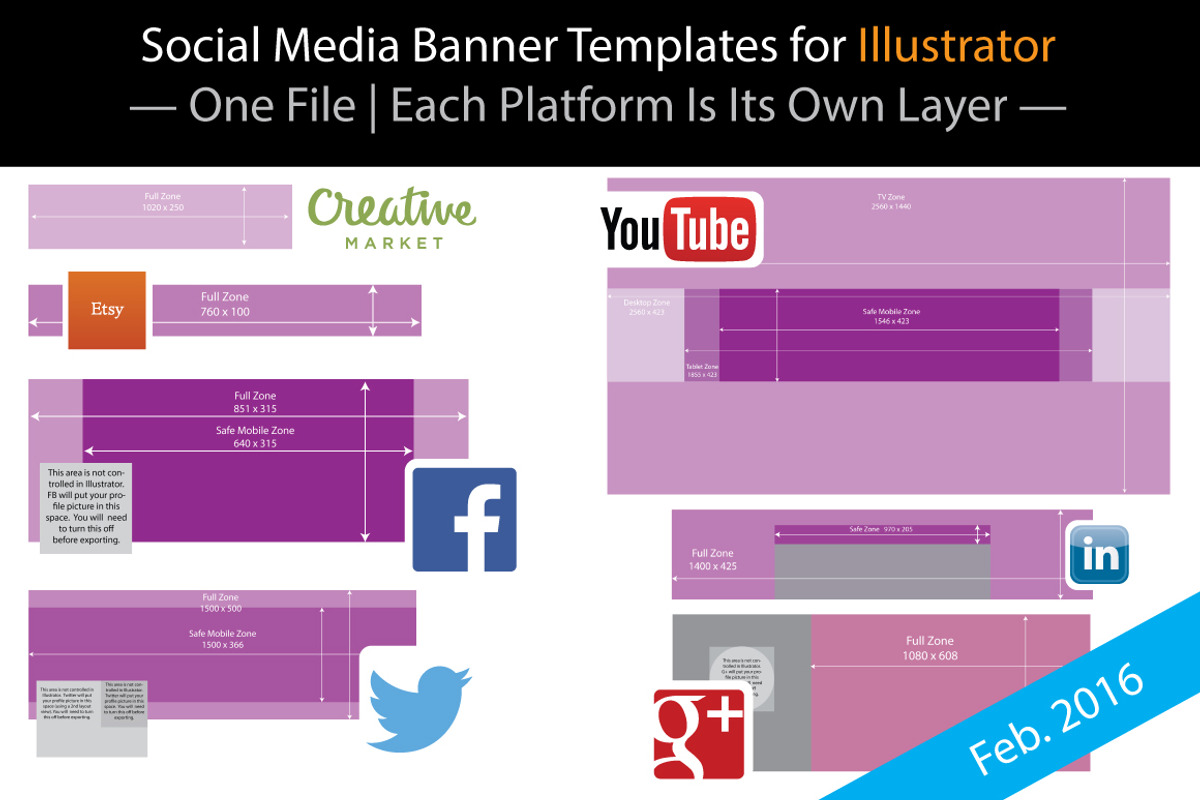 Blank Social Banner Templates for AI, a Websites & App Template by MelindaMartin (Photo 2 of 5)