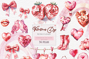 Retro valentine day heart