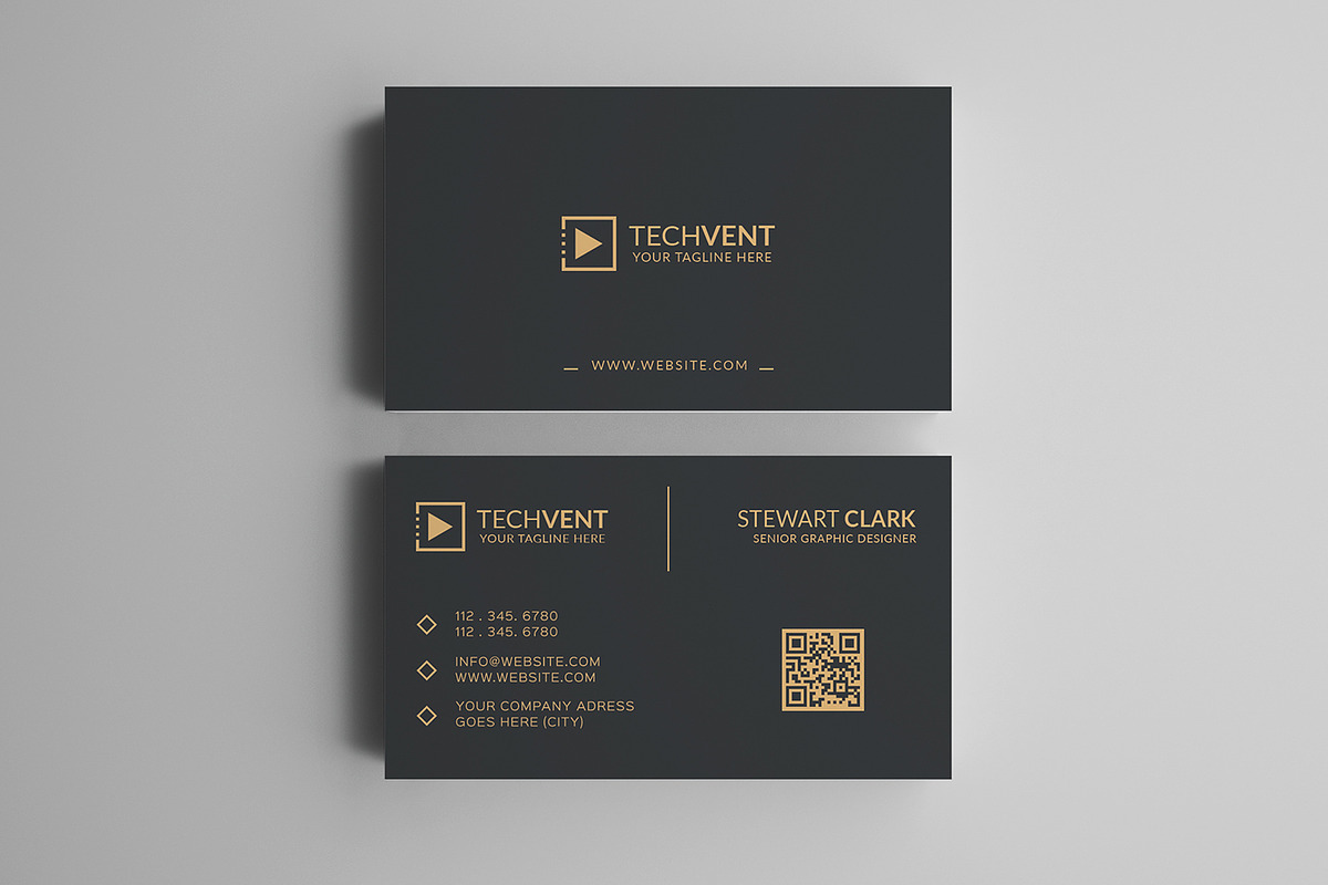 Gold Minimal Business Card, a Business Card Template by Shahjhan (Photo 1 of 3)