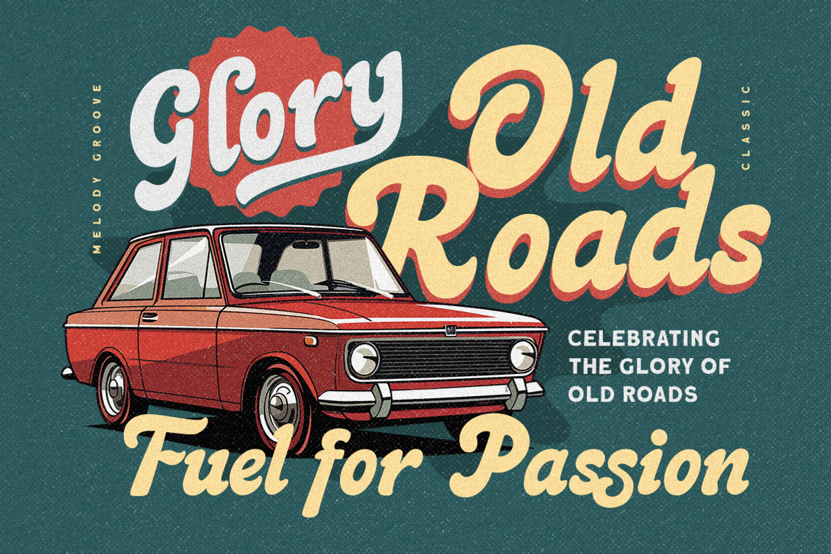 Melody Groove Bold Script, a Script Font by Letterhend Studio (Photo 2 of 9)