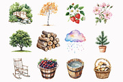 Watercolor Woodland Stories Clipart, an Illustration by Design Market (Thumbnail 2 of 5)
