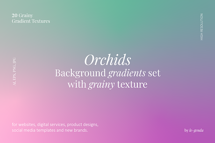 20 Orchids Gradients Set