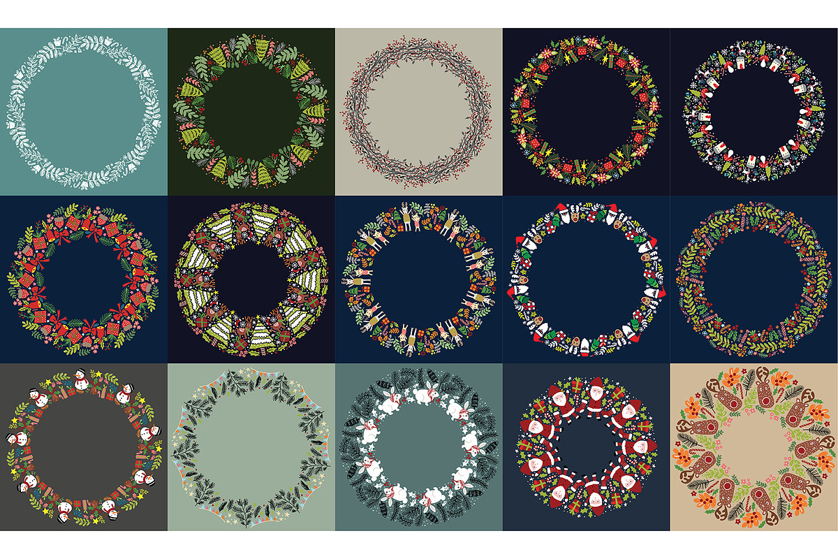 60 Christmas Wreath Vector, an Invitation Template by Noree (Photo 3 of 4)