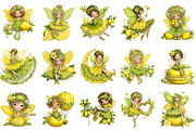 Whimsical Enjoy Lemon Fairy Clipart, a Seasonal Illustration by designcity5 (Thumbnail 2 of 5)