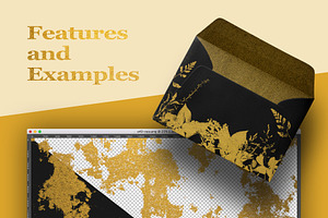 300 Gold Lithography Textures