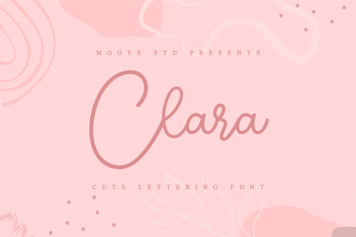 Clara | Cute Lettering Font, a Script Font by Moove Studio