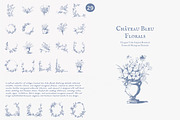 Blue toile floral monogram frames, a Decorative Illustration by Patishop Art (Thumbnail 6 of 9)