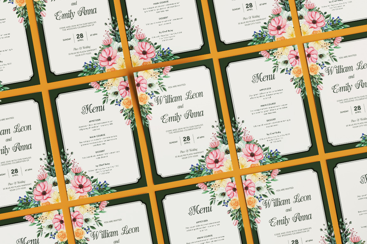Balootic Wedding Invitation Template, an Invitation Template by dokudokunomi (Photo 4 of 4)