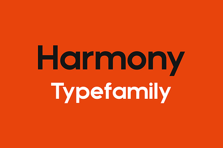 Harmony sans serif typefamily