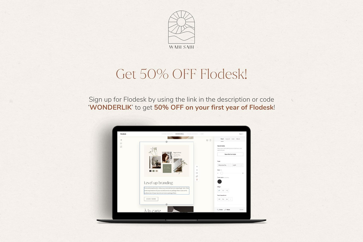 Minimal Flodesk Email Templates, an Email Template by Wonderlik Webdesign (Photo 7 of 9)