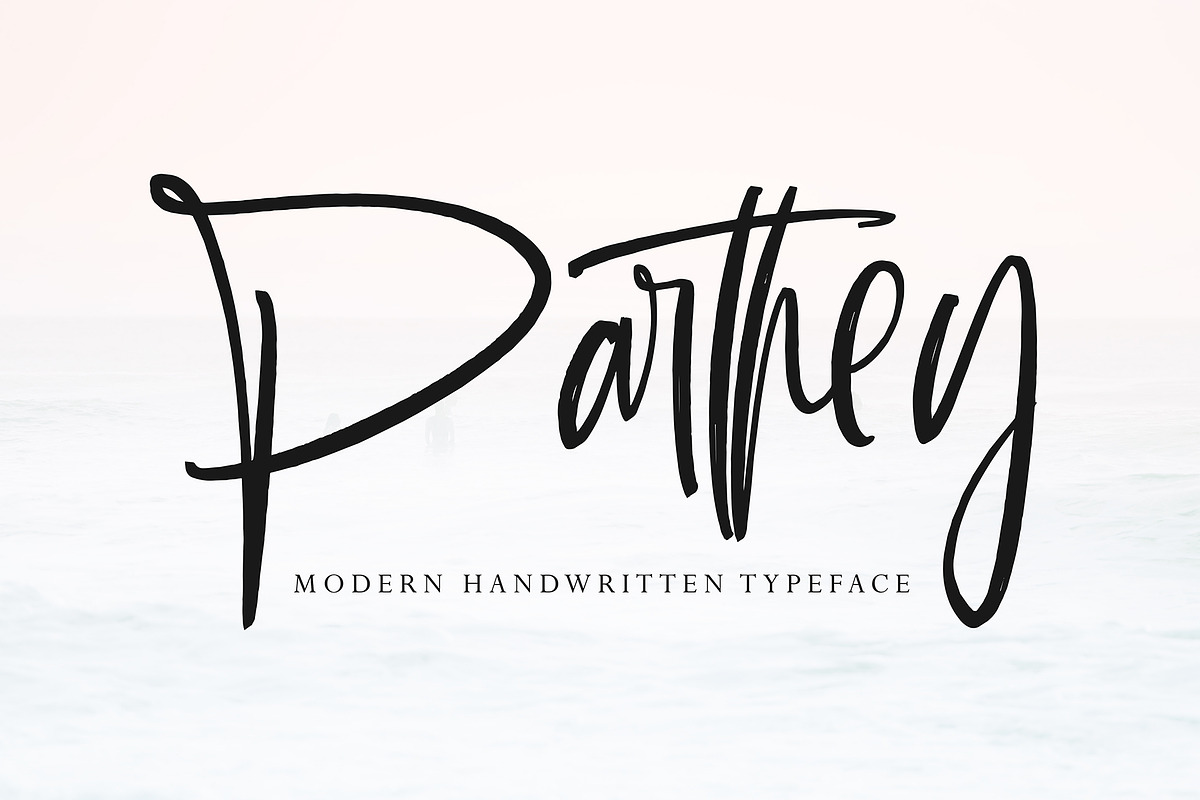 Parthey, a Script Font by pineungtype (Photo 9 of 10)