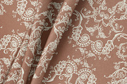 Cream & Mocha Baroque Flowers, a Pattern Graphic by ilustrinna (Thumbnail 5 of 9)